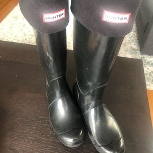 Tall Black Hunter Boots